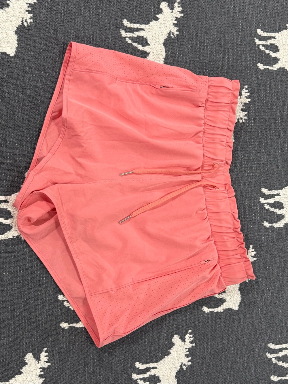 Mondetta Coral Pink Athletic Drawstring Shorts